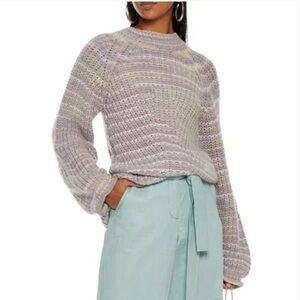Nicholas Malia Sweater in Grey Purple
Alpaca Wool Blend Oversized Mockneck
